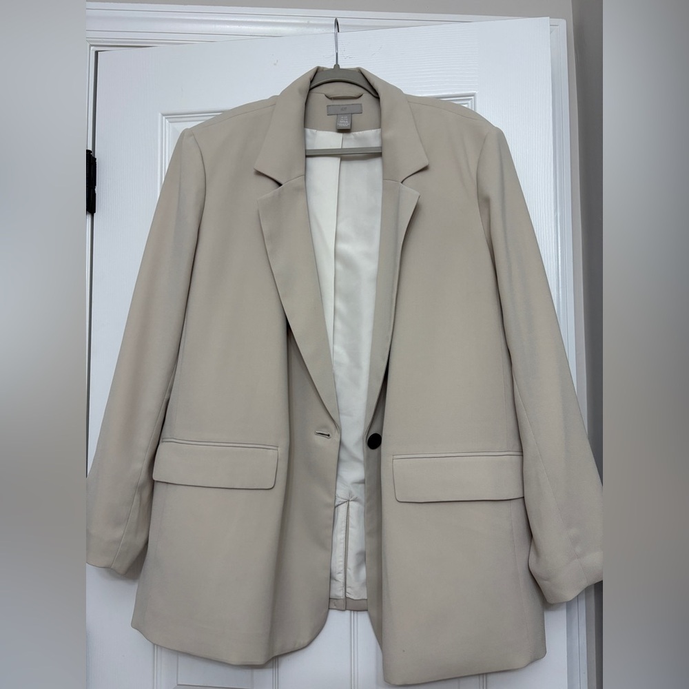 H&M Cream Oversized Women's Blazer